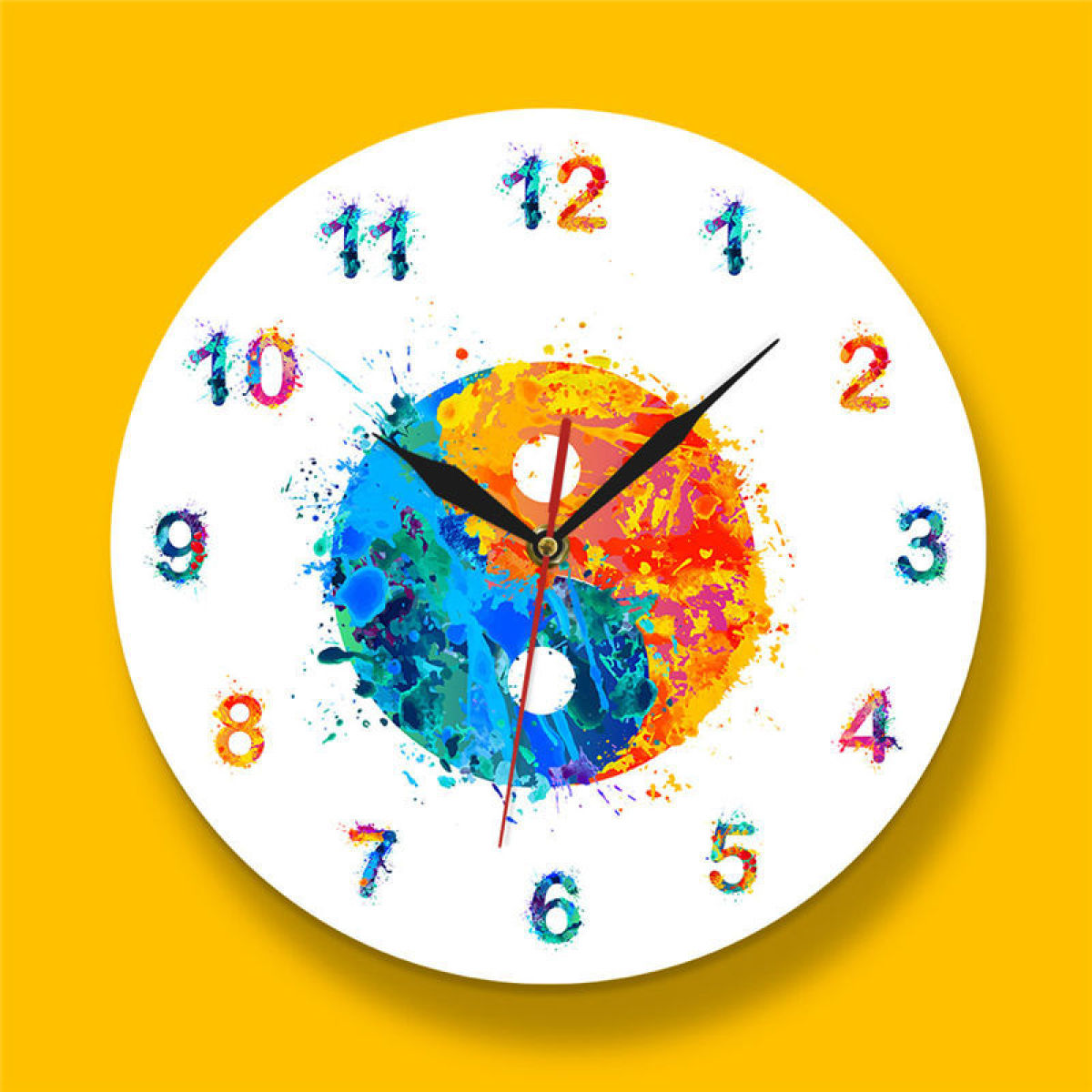 Watercolor Bohemian Wall Clock