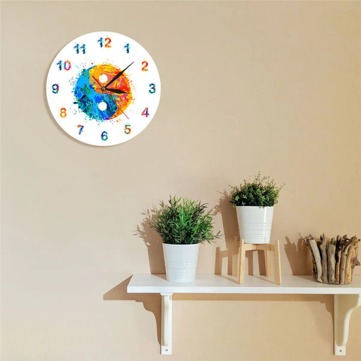Watercolor Bohemian Wall Clock