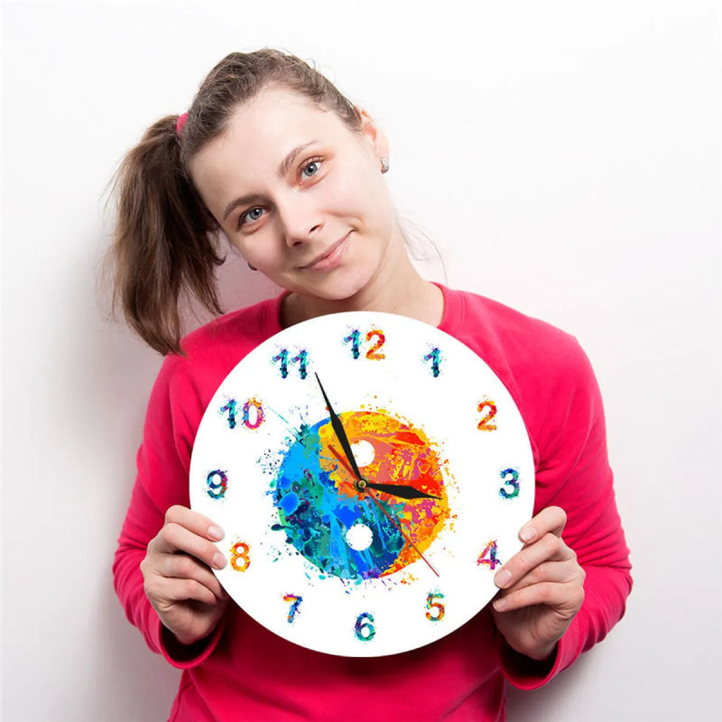 Watercolor Bohemian Wall Clock