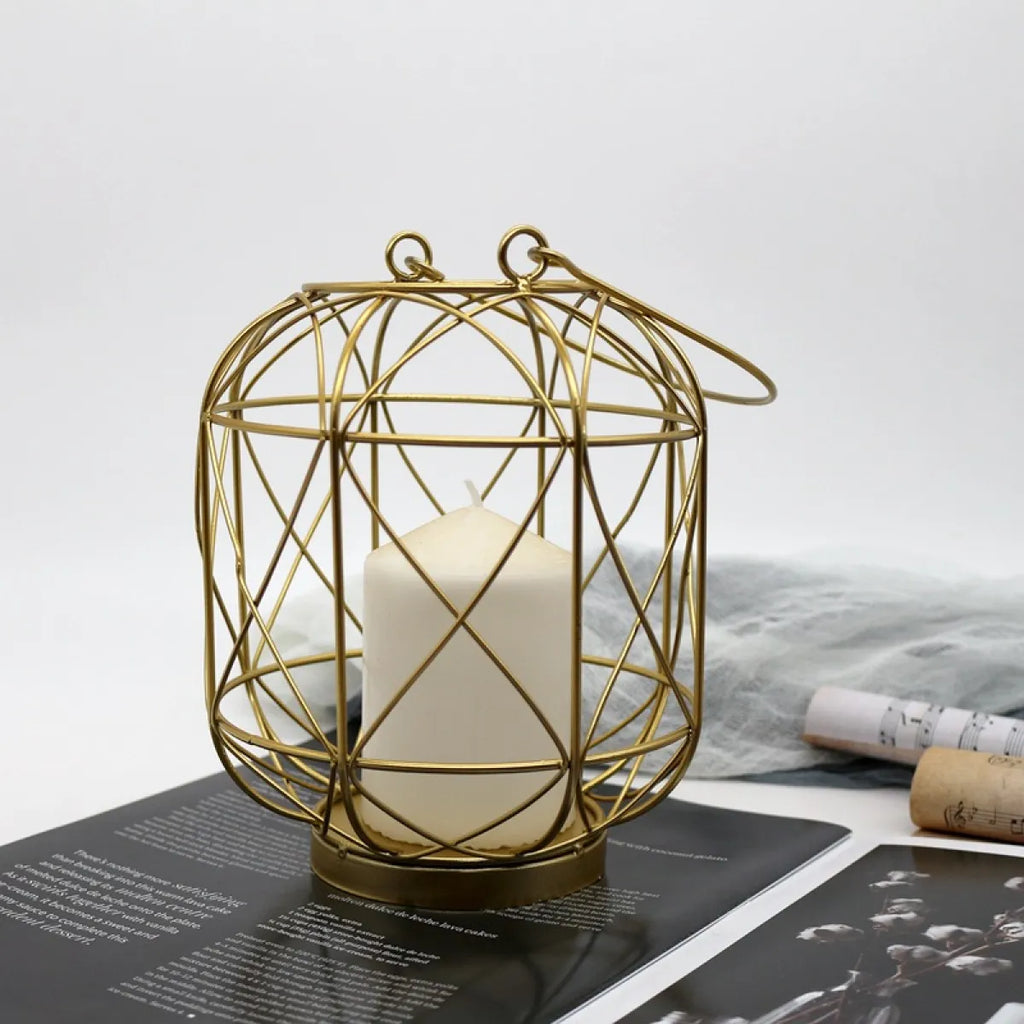 Modern Metal Romantic Candle Holder