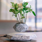 Levitating Marble Floating Plant Pot
