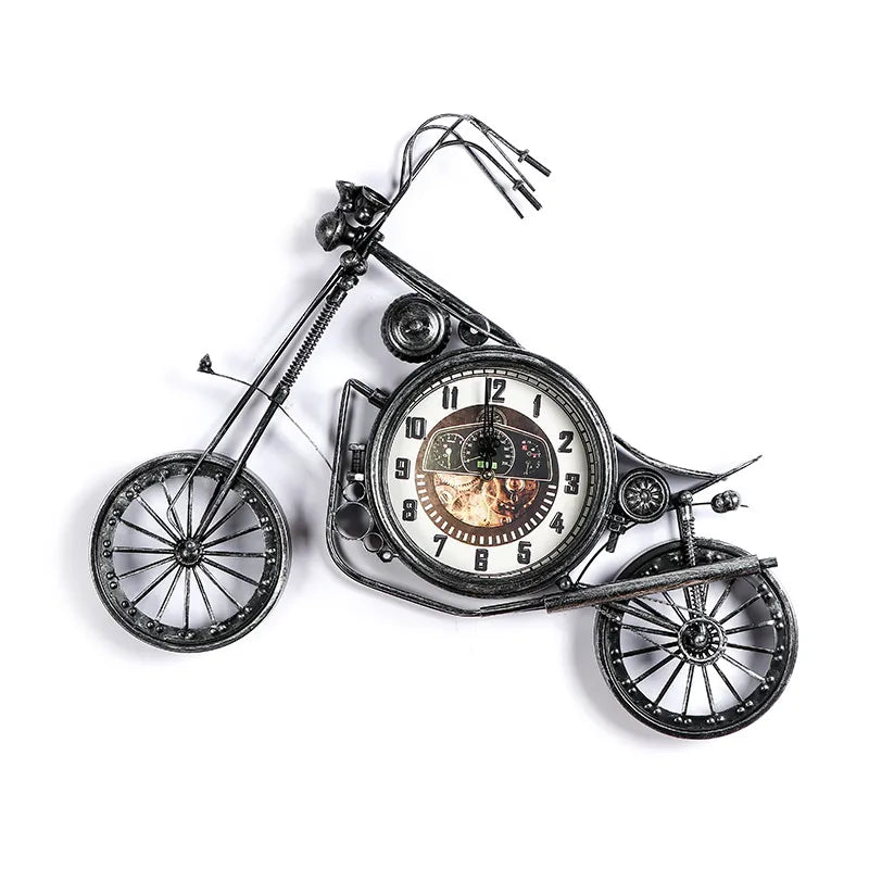Iron Motorcycle Wall Clock