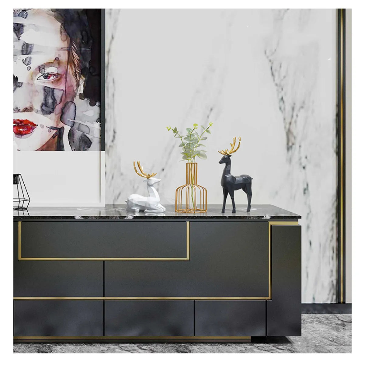 Nordic Fawn TV Cabinet Decoration