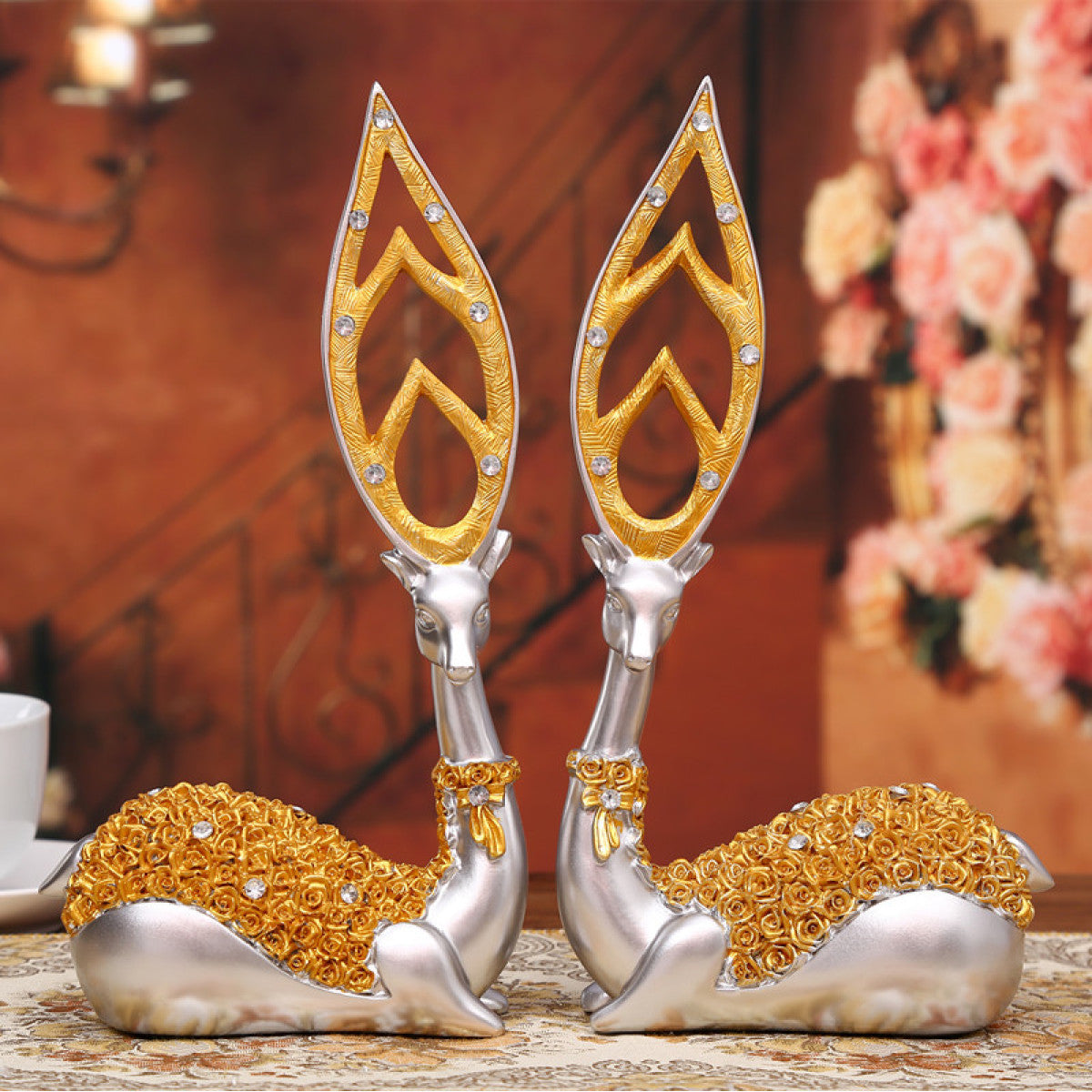 European Deer Wine Cabinet Ornaments
