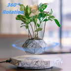 Levitating Marble Floating Plant Pot