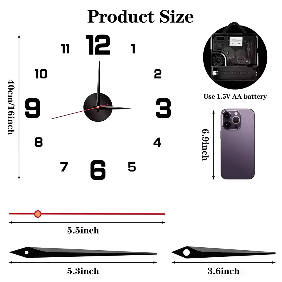 Glow-In-The-Dark DIY Minimalist Wall Clock