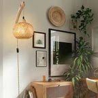 Handwoven Bamboo Wall Lamp