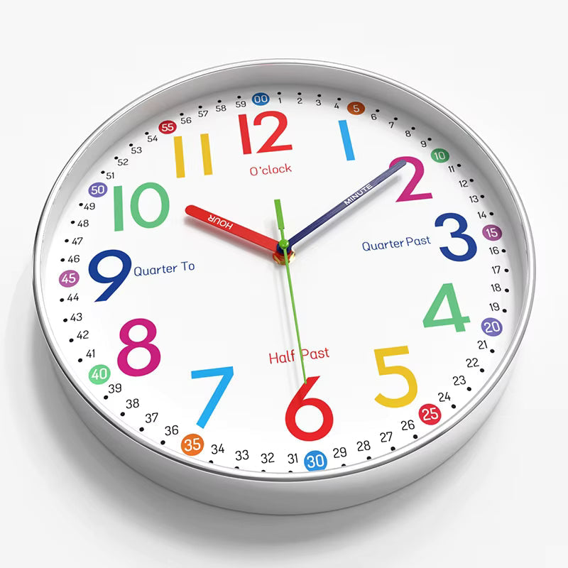 12-Inch Cartoon Educational Wall Clock