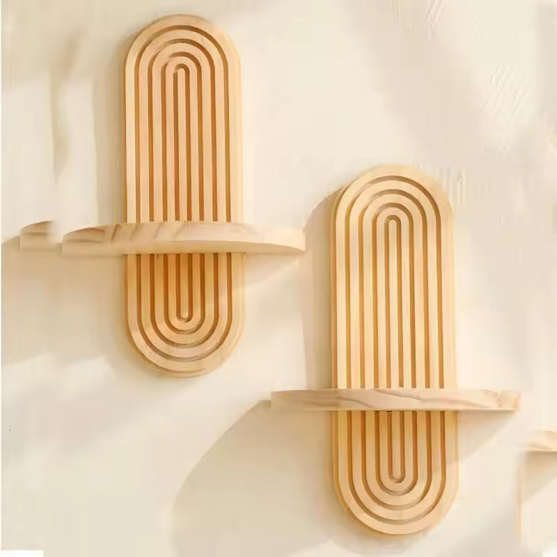 Modern Wooden Wall-Mounted Shelf