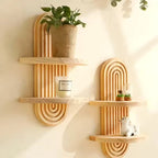 Modern Wooden Wall-Mounted Shelf