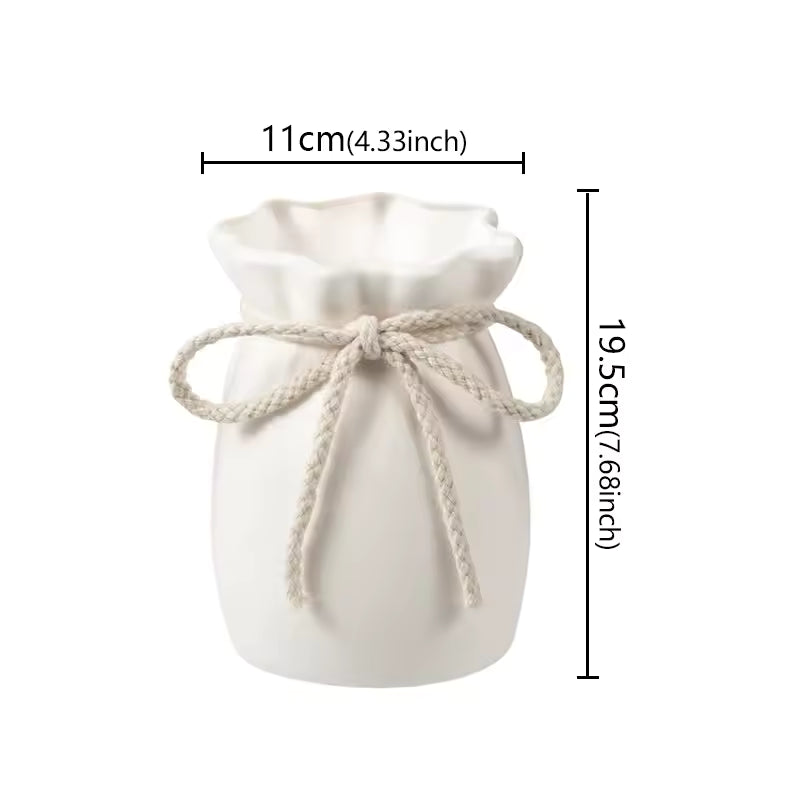 Bow Design Decorative Flower Vase
