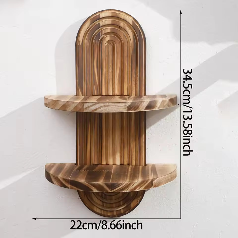 Modern Wooden Wall-Mounted Shelf