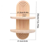 Modern Wooden Wall-Mounted Shelf