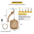 Handwoven Bamboo Wall Lamp