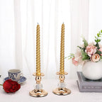Gold Metal Taper Candle Holders – 2 Pcs