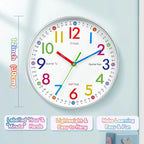 12-Inch Cartoon Educational Wall Clock