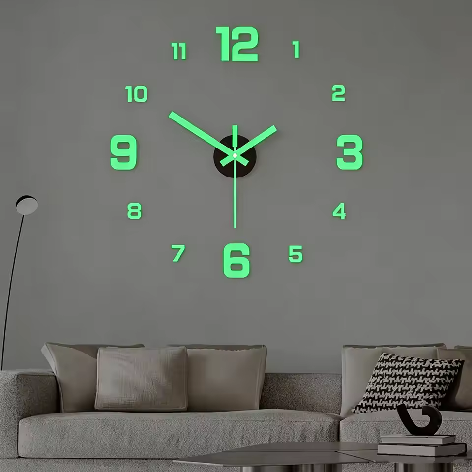 Glow-In-The-Dark DIY Minimalist Wall Clock