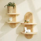 Modern Wooden Wall-Mounted Shelf