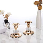 Gold Metal Taper Candle Holders – 2 Pcs