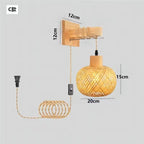 Handwoven Bamboo Wall Lamp