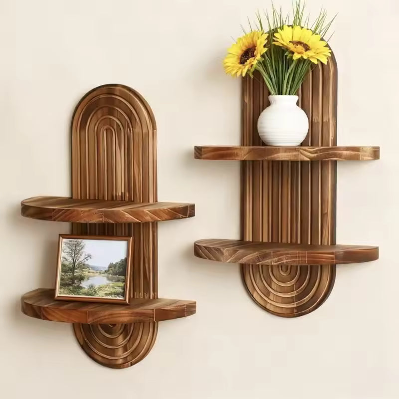 Modern Wooden Wall-Mounted Shelf