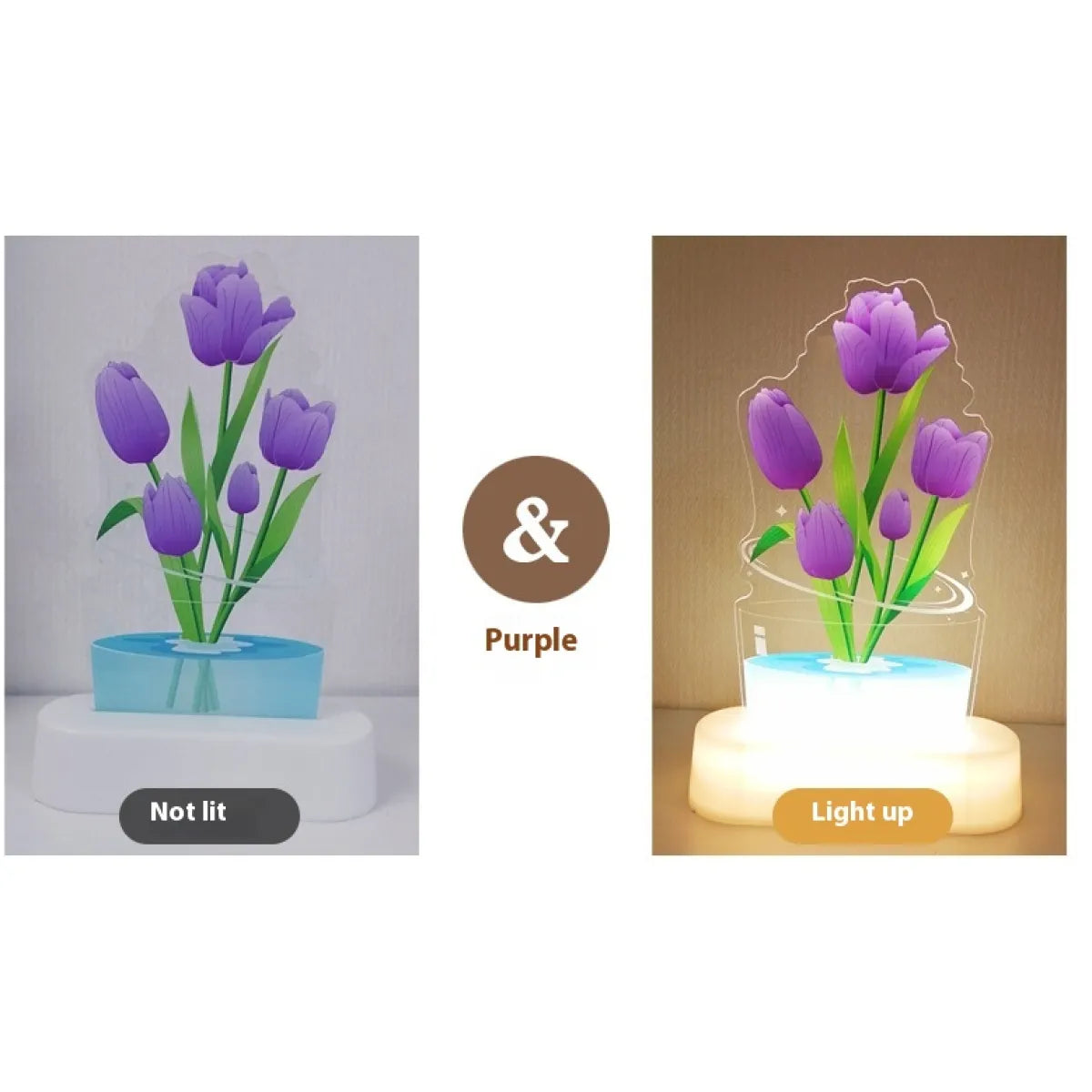 UV Color Printing Tulip Light Ornaments