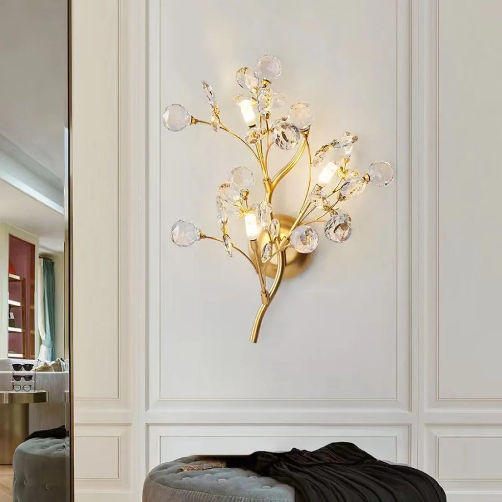 Crystal Branch Wall Lamp Entrance